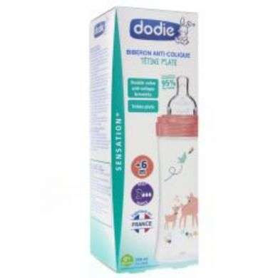 DODIE BIBERON SENSATION+ANTI COLIQUE TETINE PLATE 330 ML ROSE Parapharmacie prix Maroc