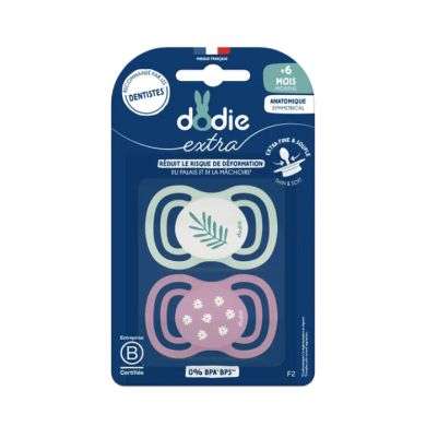 DODIE SUCETTE ANATOMIQUE EXTRA 6 MOIS PLUS F2 Parapharmacie prix Maroc