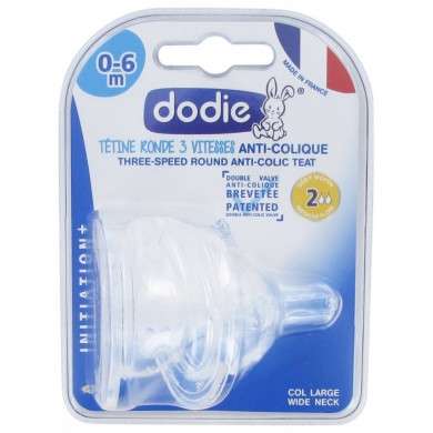DODIE TETINE PLATE SENSATION+ ANTI COLIQUE D2 0-6M X2 prix Maroc
