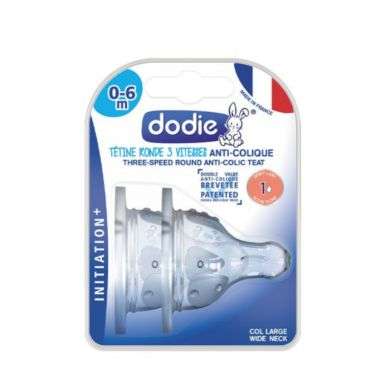 DODIE TETINE RONDE 3 VITESSES ANTI COLIQUE 0 A 6 MOIS DEBIT 1 Parapharmacie prix Maroc