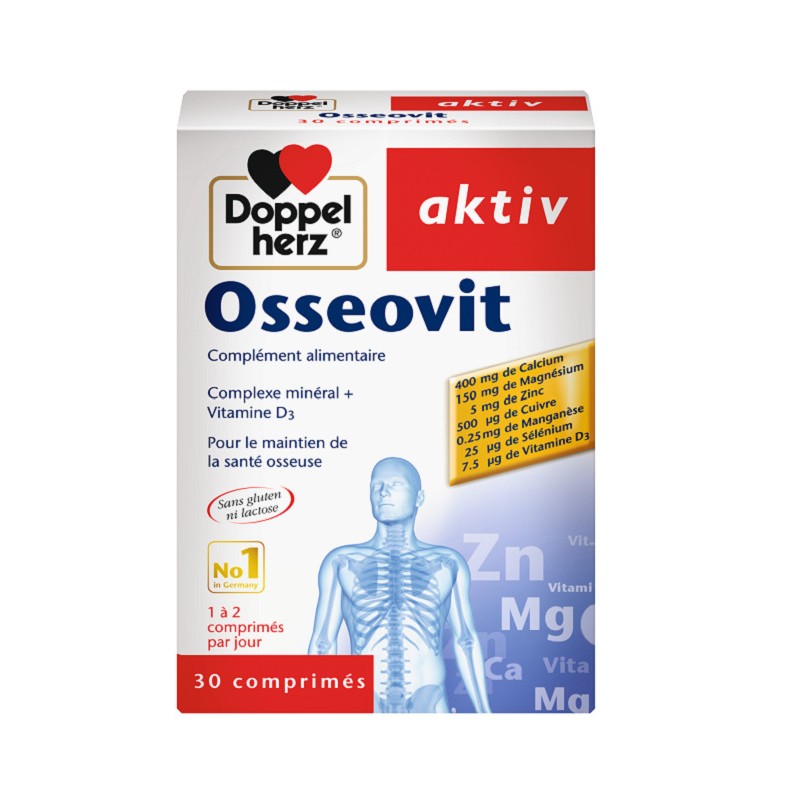 DOPPEL HERZ AKTIV Osseovit | 30 Comprimés