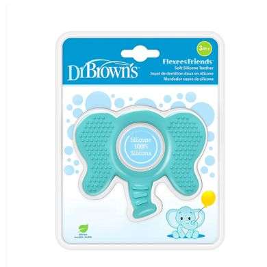 DR BROWNS ANNEAU DE DENTITION FLEXEES FRIENDS ELEPHANT BLEU 3 MOIS+ Parapharmacie prix Maroc