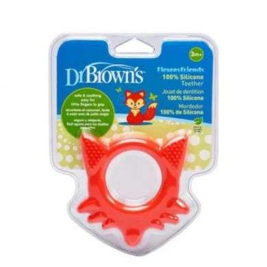 DR BROWNS ANNEAU DE DENTITION FLEXEES FRIENDS RENARD ROUGE 3 MOIS+ Parapharmacie prix Maroc