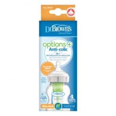 DR BROWN'S BIBERON OPTIONS+ ANTI COLIC COL LARGE 150ML 0 M+ Parapharmacie prix Maroc