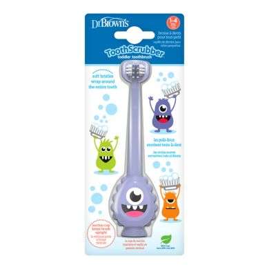 DR BROWNS BROSSE A DENTS BEBE 1-4 ANS MONSTRE VIOLLET prix Maroc