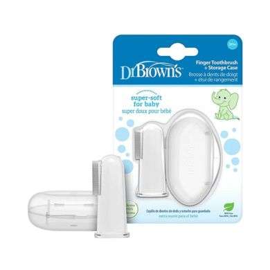 DR BROWNS BROSSE A DENTS EN SILICONE AVEC ETUI POUSSE DENTAIRE 3M+ prix Maroc