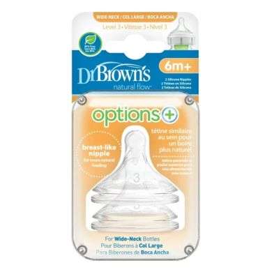 DR BROWNS OPTIONS+ TETINE COLE LARGE NIVEAU 3 PACK DE 2 6 MOIS + prix Maroc