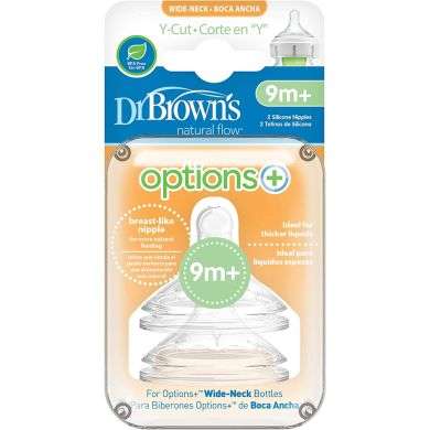 DR BROWNS OPTIONS+ TETINE COLE LARGE PACK DE 2 CORTE EN Y 9 MOIS + Parapharmacie prix Maroc