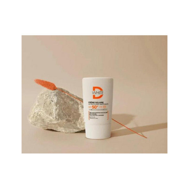 Dwhite Creme Solaire Matifiante SPF50+ Peaux Mixtes A Grasses 40ml