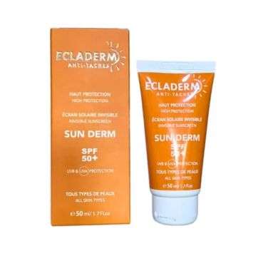 ECLADERM SUN DERM ECRAN SOLAIRE INVISIBLE SPF 50+ TOUS TYPES DE PEAUX 50 ML prix Maroc