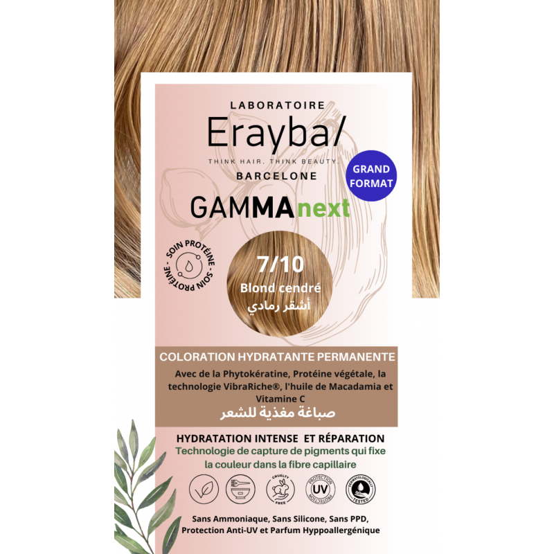 Erayba Coloration Hydratante Permanente Blond Cendre N°7.10