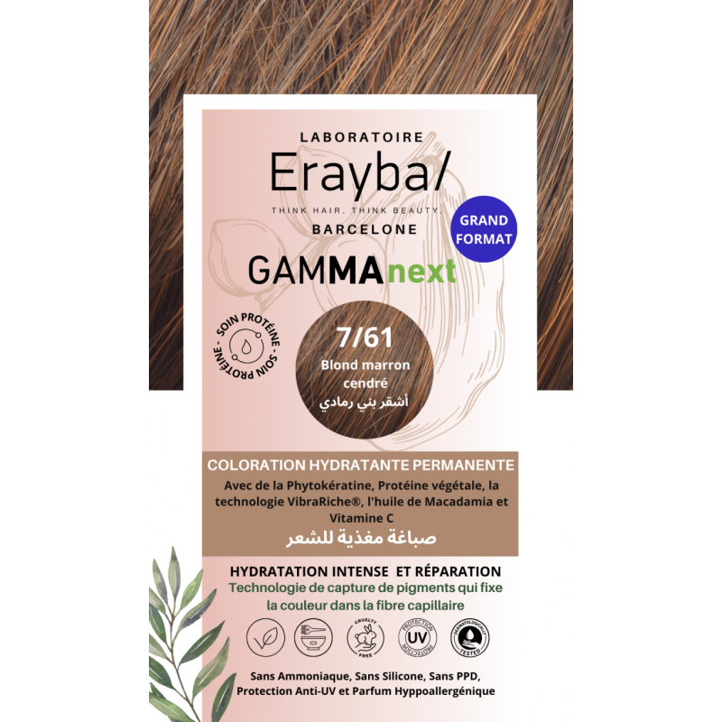 Erayba Coloration Hydratante Permanente Blond Marron N°7.61