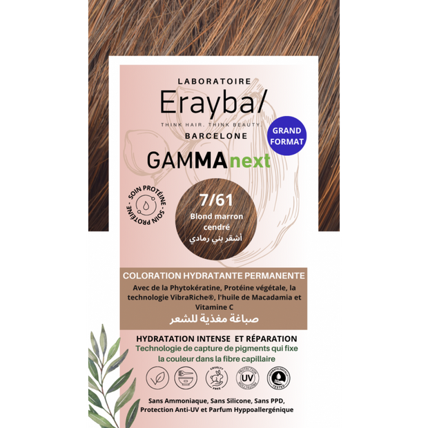 Erayba Coloration Hydratante Permanente Blond Marron N°7.61