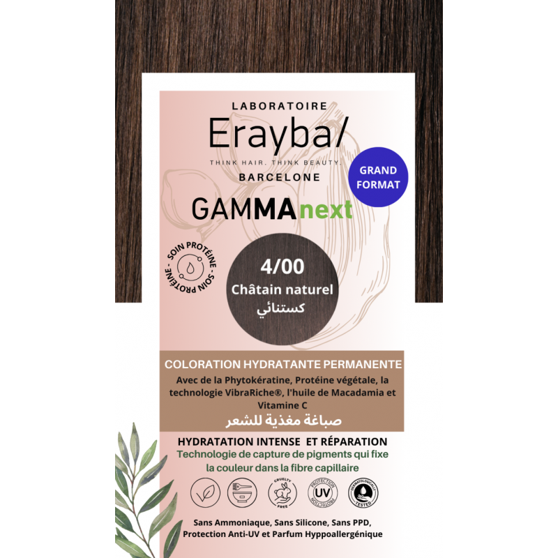Erayba Coloration Hydratante Permanente Chatain Naturel N°4
