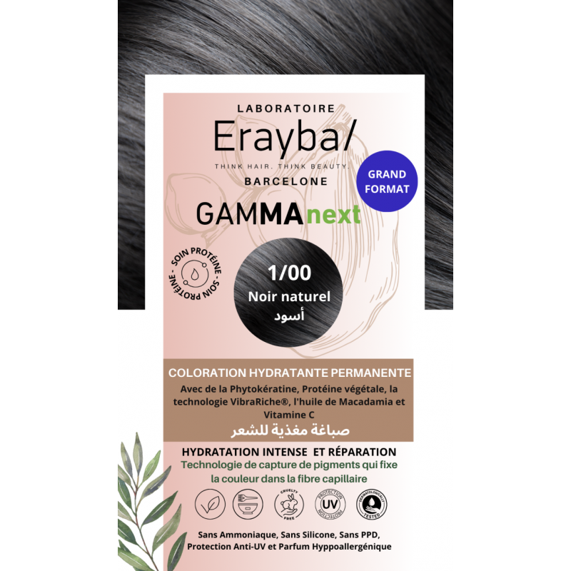 Erayba Coloration Hydratante Permanente Noir Naturel N°1