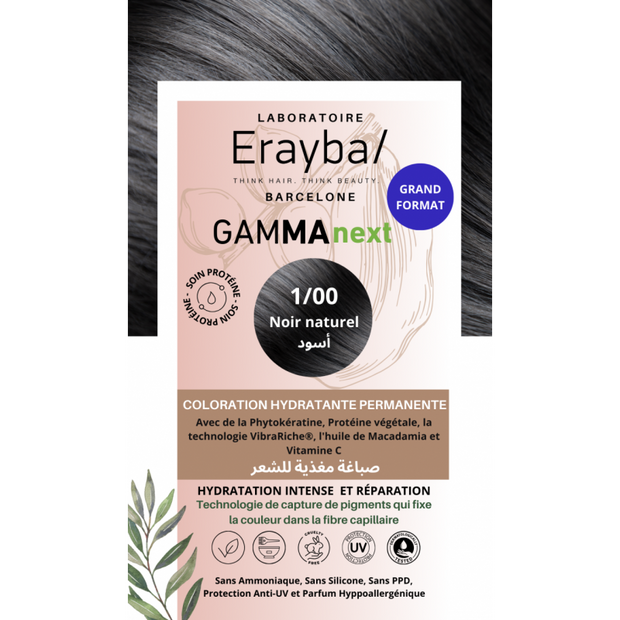 Erayba Coloration Hydratante Permanente Noir Naturel N°1