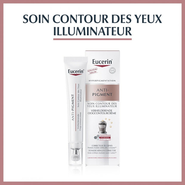Eucerin Anti-Pigment Contour des Yeux Illuminateur 15 ml Thiamidol cernes pigmentés taches parapharmacie Maroc