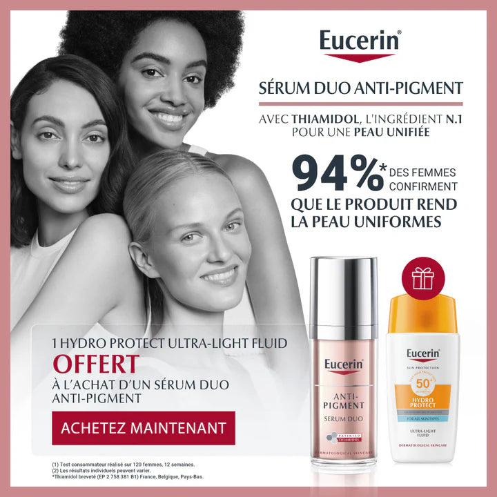 EUCERIN Anti-Pigment Srum Duo 30ml pack promo + ECRAN HYDRO PROTECT SPF50+ 50ML OFFERT Parapharmacie prix Maroc