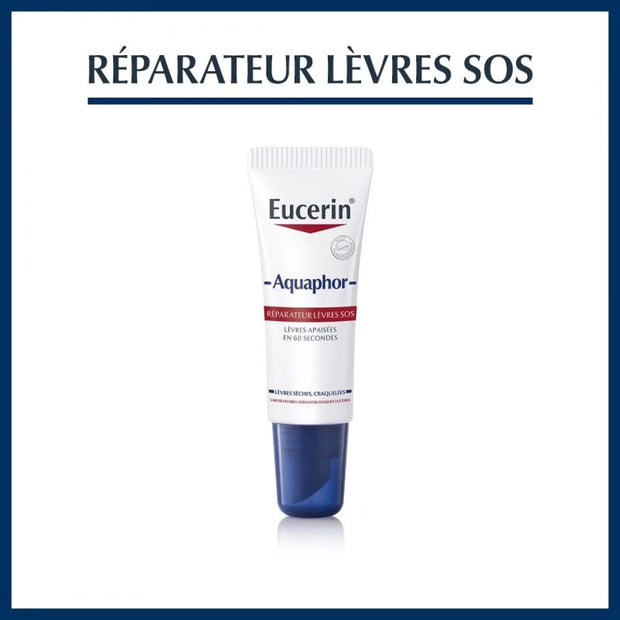 Eucerin Aquaphor Réparateur Lèvres SOS 10ml — baume lèvres réparateur en 60 secondes | lamaisonpara.ma