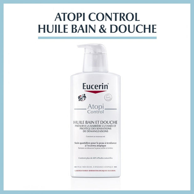 Eucerin Atopicontrol Huile de Bain 400 ml — huile bain douche peaux atopiques | lamaisonpara.ma