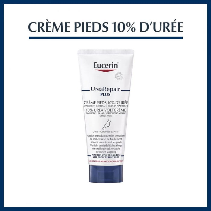 Eucerin Crème Pieds Réparatrice 10% d'Urée 100ml — Urea Repair Plus pieds secs | lamaisonpara.ma