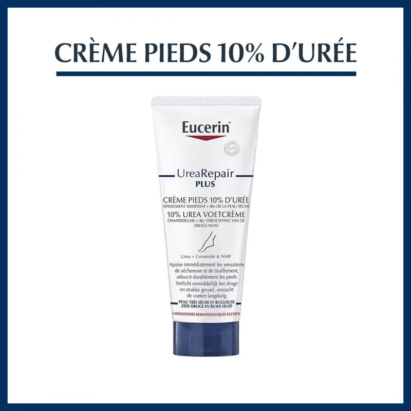 Eucerin Crème Pieds Réparatrice 10% d'Urée 100ml — Urea Repair Plus pieds secs | lamaisonpara.ma