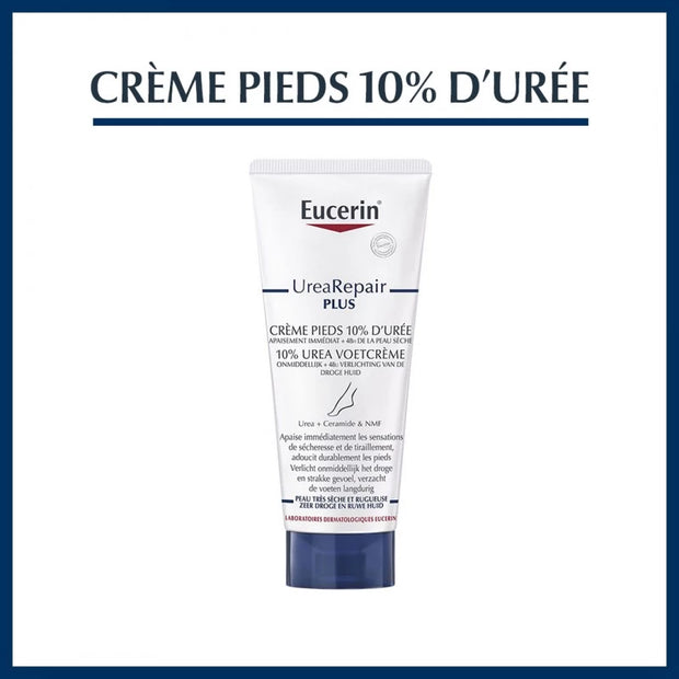 Eucerin Crème Pieds Réparatrice 10% d'Urée 100ml — Urea Repair Plus pieds secs | lamaisonpara.ma