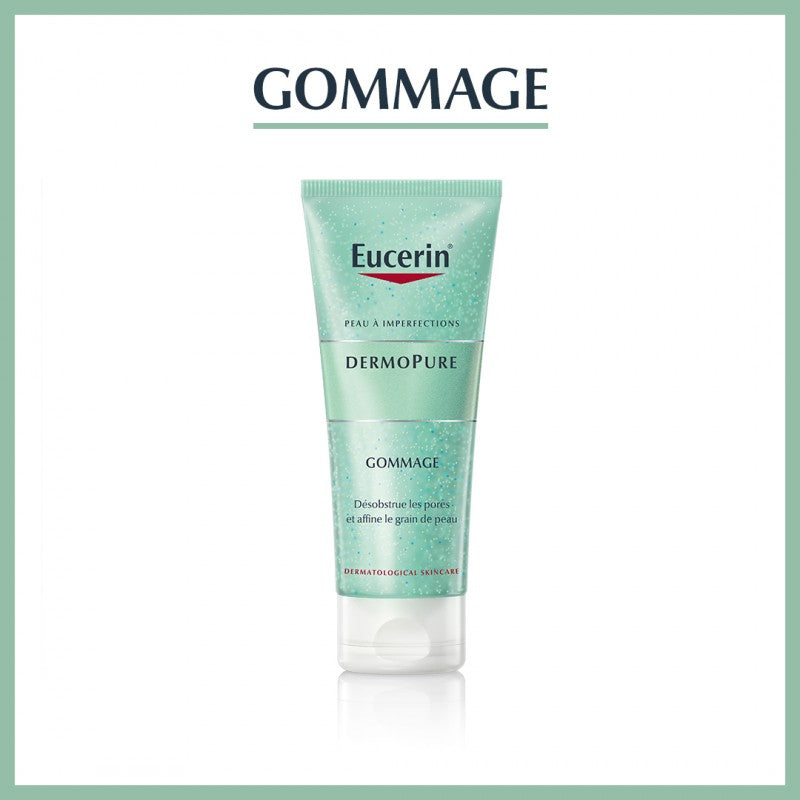 Eucerin Dermopure Gommage 100 ml — exfoliant microparticules peaux acnéiques | lamaisonpara.ma