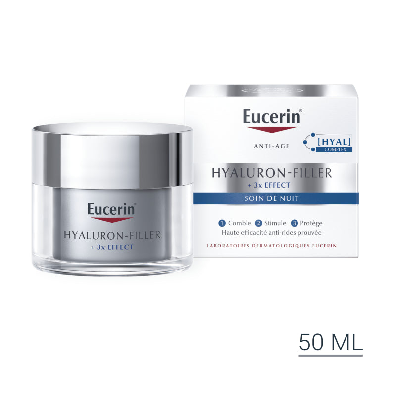 EUCERIN HYALURON FILLER 3x EFFECT Soin de Nuit | 50 ml prix Maroc