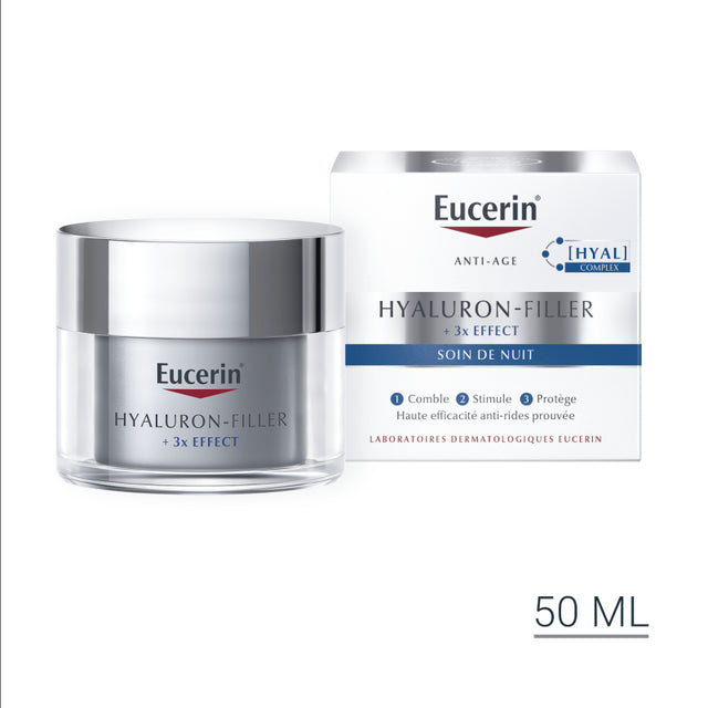EUCERIN HYALURON FILLER 3x EFFECT Soin de Nuit | 50 ml prix Maroc