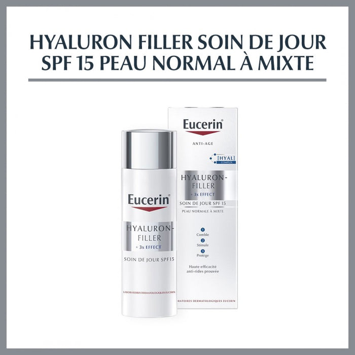 Eucerin Hyaluron Filler Jour Peau Normale à Mixte SPF 15