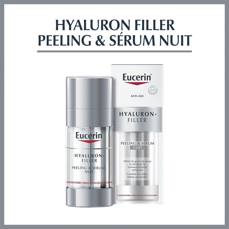 EUCERIN HYALURON FILLER PEELING & SERUM NUIT 30ML prix Maroc