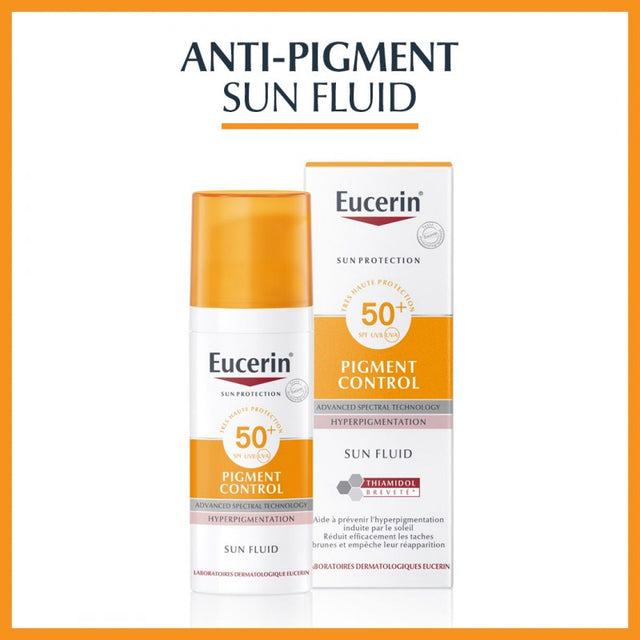 Eucerin Sun Protection Pigment Control Fluid SPF 50+ 50 ml – protection solaire anti-taches visage – prix Maroc La Maison Para