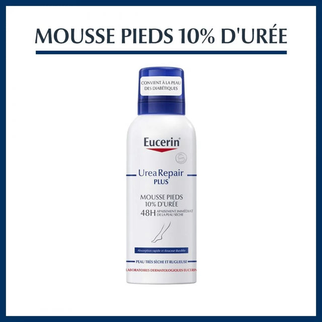 EUCERIN UREAREPAIR MOUSSE PIEDS 10% D'URÉE 150ML prix Maroc