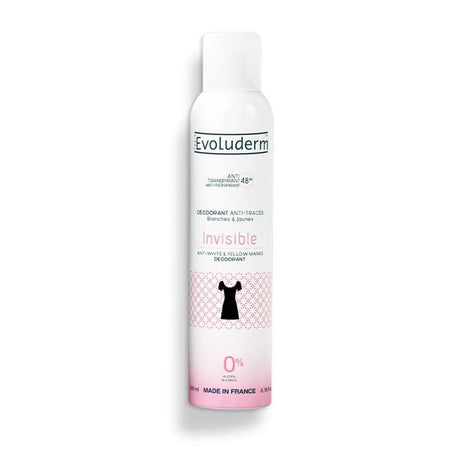 EVOLUDERM DEODORANT INVISIBLE ANTI-TRACES 48H 200ML prix Maroc