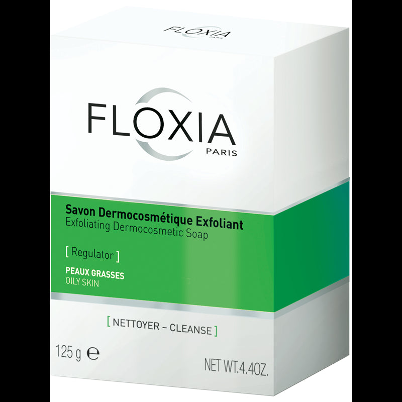 FLOXIA REGULATOR savon dermocosmétique exfoliant peaux grasses 125G