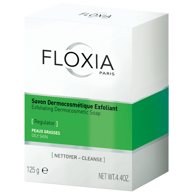 Floxia Regulator Savon Dermocosmétique Exfoliant Peaux Grasses 125g