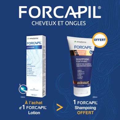 FORCAPIL COFFRET LOTION ANTI CHUTE 150 ML +SHAMPOOING FORTIFIANT 200ML OFFERT Parapharmacie prix Maroc
