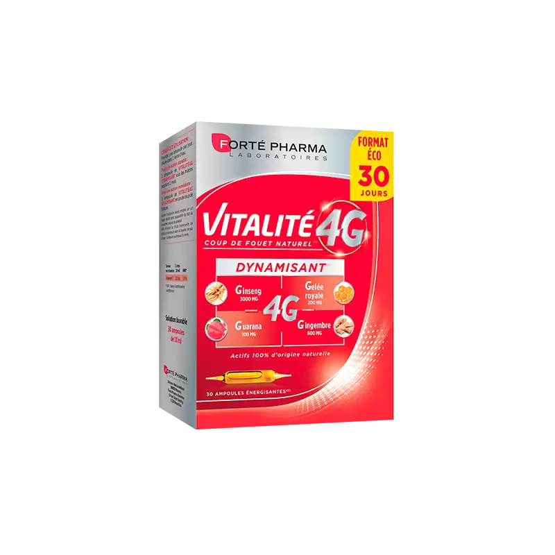 FORTE PHARMA Vitalité 4G | 30 ampoules prix Maroc