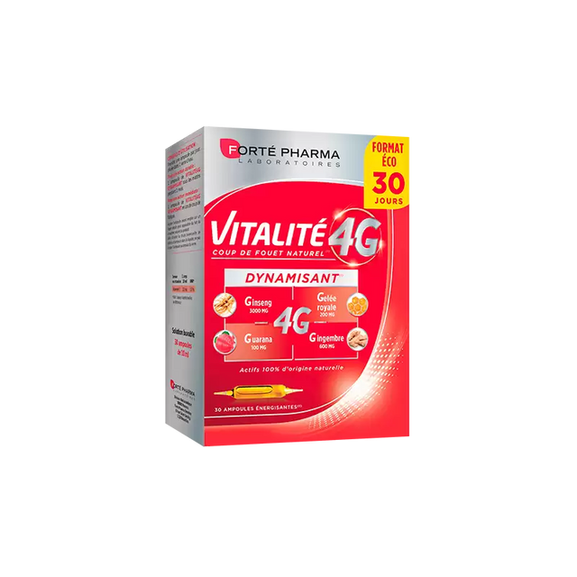 FORTE PHARMA Vitalité 4G | 30 ampoules prix Maroc
