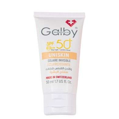 GALBY UNISKIN CREME SOLAIRE INVISIBLE ECLAIRCISSANTE SPF50+ 50 ML prix Maroc