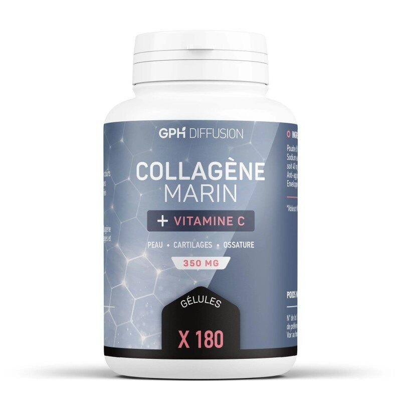 GPH DIFFUION Collagène Marin + Vitamine C 350 mg | 180 gélules