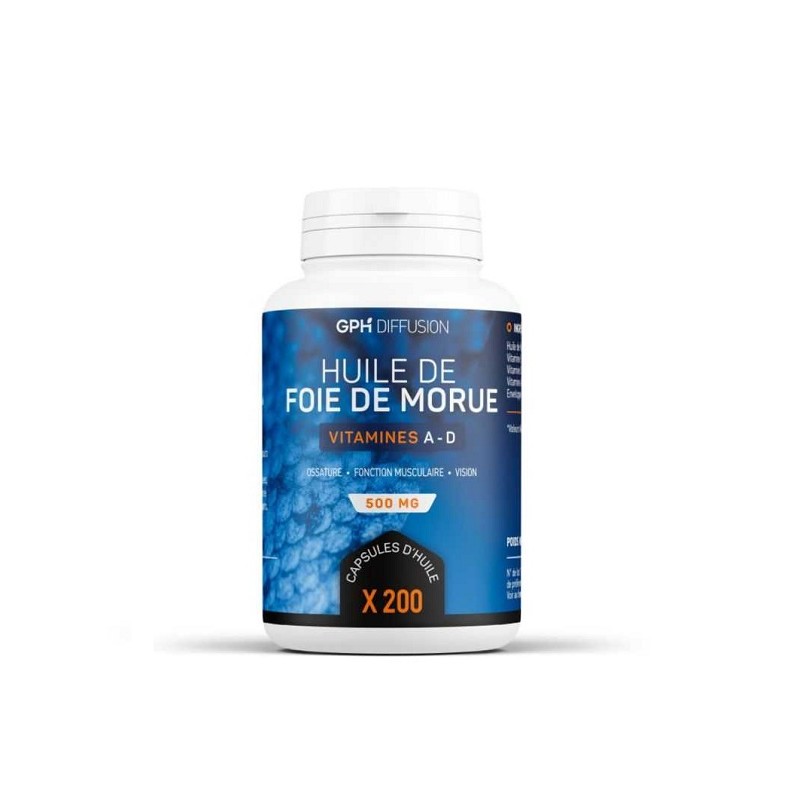 GPH DIFFUSION Huile De Foie De Morue 400 mg | 200 capsules