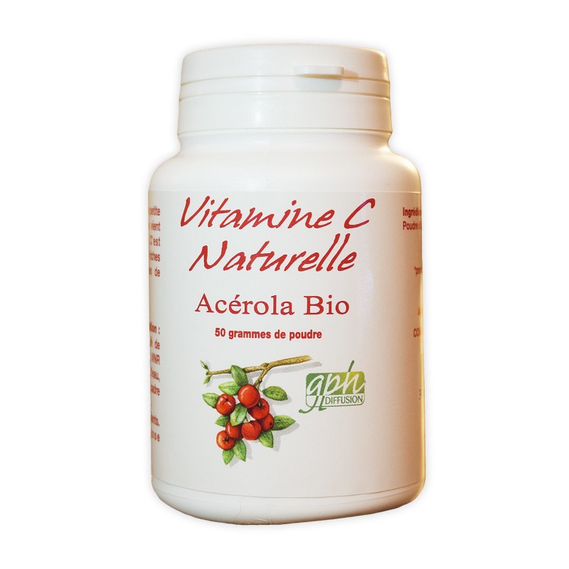 GPH DIFFUSION Vitamine C Naturelle Acérola BIO | 50g poudre