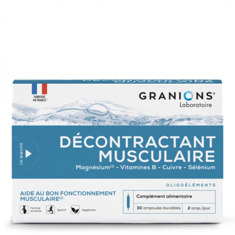 GRANIONS Décontractant Musculaire | 30 Ampoules