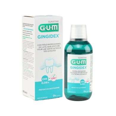 GUM BAIN DE BOUCHE GINGIDEX 0.06 CHX 300 ML Parapharmacie prix Maroc