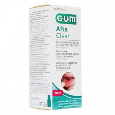 GUM AFTACLEAR BAIN DE BOUCHE APHTES ET LESIONS BUCCALES 120 ML REF 2410 Parapharmacie prix Maroc