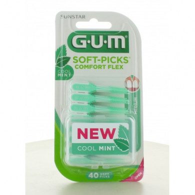 GUM SOFT PICK CONFORT FLEX 40 UNITES MENTHOLE REF 670 prix Maroc
