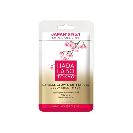 HADA LABO EXPRESS GLOW AND ANTI-STRESS JELLY SHEET MASK 20ML prix Maroc