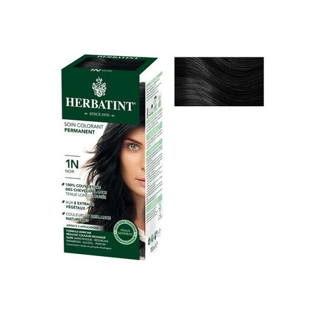 HERBATINT- Coloration Cheveux Naturelle 1N Noir - 150ml - prix Maroc